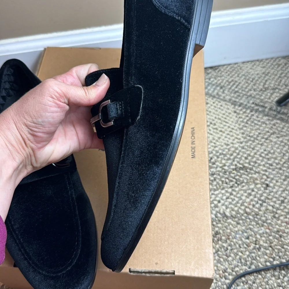 Steve Madden Black Velvet Bit Loafers - Picture 13 of 16